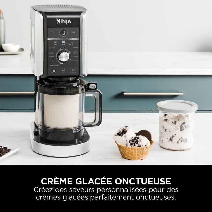 Machine a glaces et sorbetiere NINJA - CREAMi Deluxe NC502EU - 2 pots inclus 709ml - 10 programmes Machine a glaces et sorbetiere NINJA - CREAMi Deluxe NC502EU - 2 pots inclus 709ml - 10 programmes