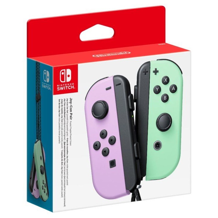 Paire de manettes Joy-Con Violet Pastel & Vert Pastel pour Nintendo Switch (Batterie remplaçable) Paire de manettes Joy-Con Violet Pastel & Vert Pastel pour Nintendo Switch (Batterie remplaçable)