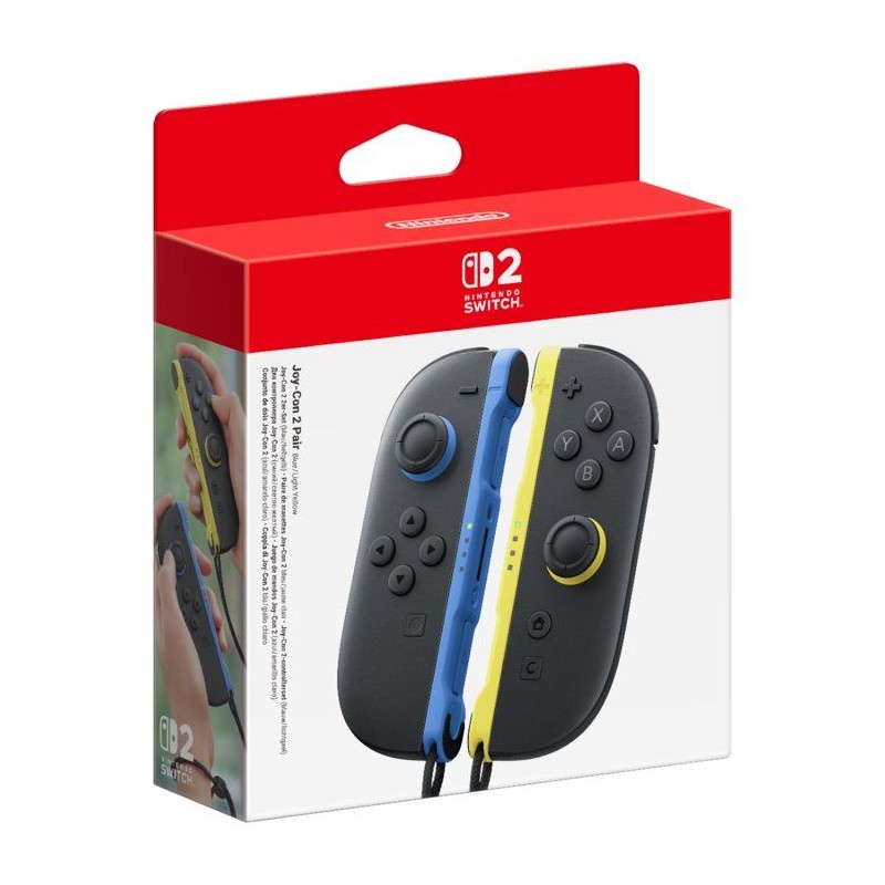Paire de manettes Joy-Con 2 Bleu & Jaune Clair pour Nintendo Switch 2