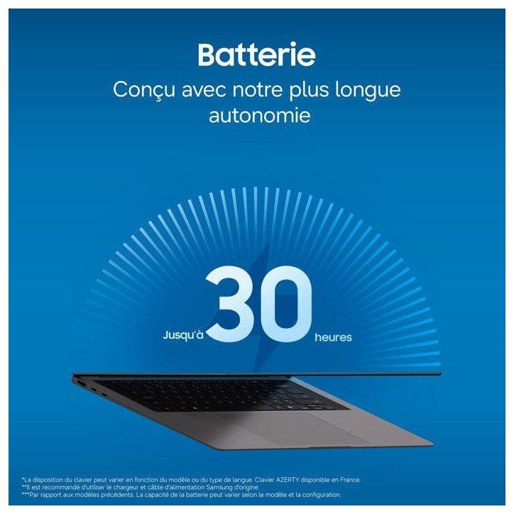 PC portable - SAMSUNG - Galaxy Book 6 Pro 14 - 14 - Intel Core Ultra X7 385H - 16 Go RAM - 512 Go SSD - AZERTY PC portable - SAMSUNG - Galaxy Book 6 Pro 14 - 14 - Intel Core Ultra X7 385H - 16 Go RAM - 512 Go SSD - AZERTY