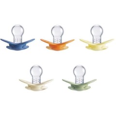 Lot de 5 sucettes orthodontiques - NUBY - Silicone - 18-36 mois - Mult