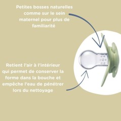 Lot de 5 sucettes orthodontiques - NUBY - Silicone - 18-36 mois - Mult