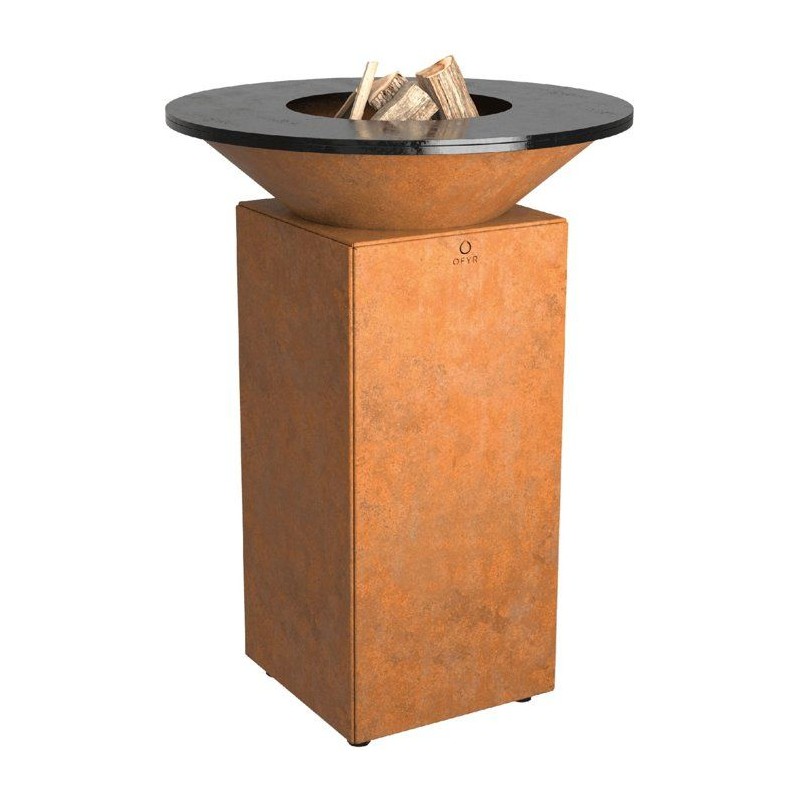 Brasero plancha - Bois - OFYR - 75 - Corten