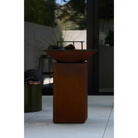 Brasero plancha - Bois - OFYR - 75 - Corten
