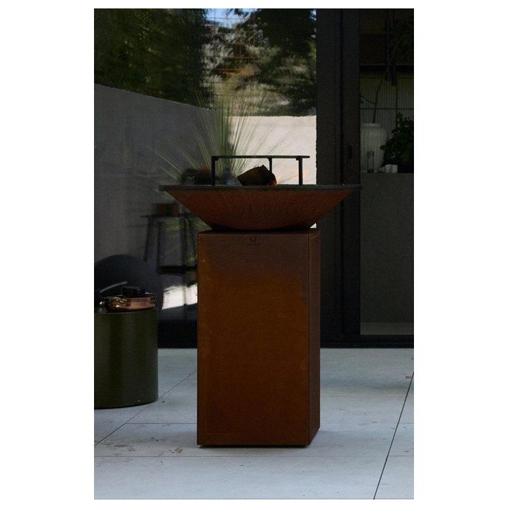 Brasero plancha - Bois - OFYR - 75 - Corten