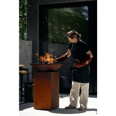 Brasero plancha - Bois - OFYR - 75 - Corten