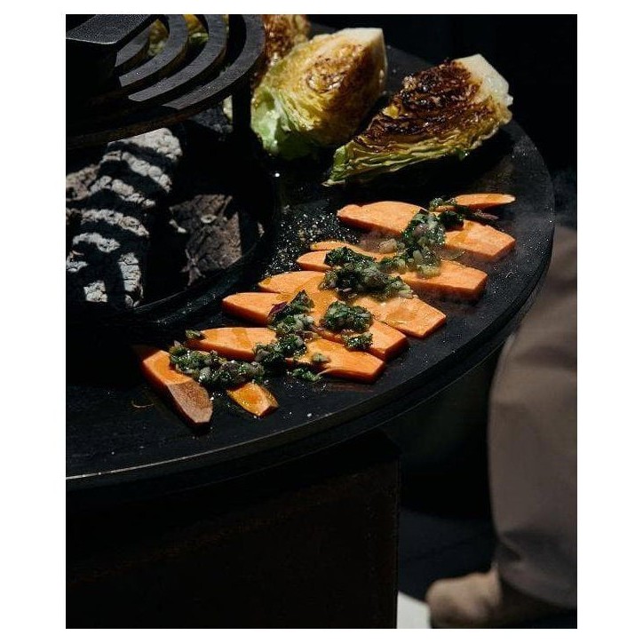 Brasero plancha - Bois - OFYR - 75 - Corten
