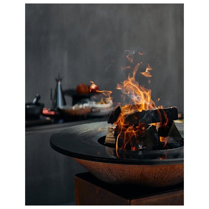 Brasero plancha - Bois - OFYR - 75 - Corten