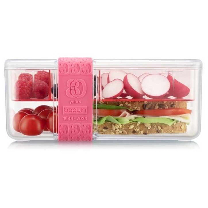 Lunch box compartimentée - BODUM - Topee - avec couverts - Bubblegum