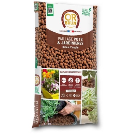 Billes D'Argile - OR BRUN - Favorise Le Drainage - Aere le Sol - Conse