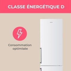 Réfrigérateur combiné - OCEANIC - OCEAFC262STDW - 262 L - Classe D