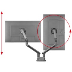 Support moniteur Dynamic - ONE FOR ALL - Vesa 100 - Double Bras - 13 e