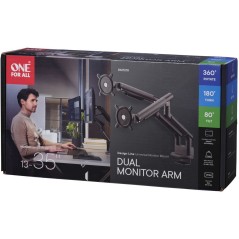 Support moniteur Dynamic - ONE FOR ALL - Vesa 100 - Double Bras - 13 e