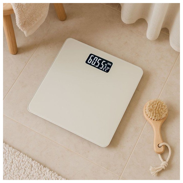 Pese-personne électronique - ONLI - ON1001G - Écran LCD - 180 kg - Verre trempé