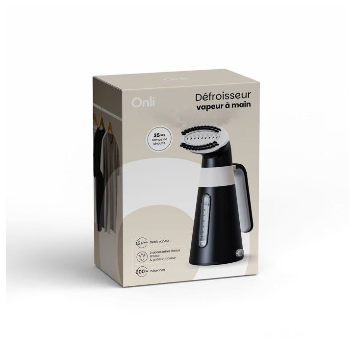Défroisseur vapeur a main - ONLI - ON1017N - Vertical - Débit vapeur 15 g/min - Chauffe 35 s Défroisseur vapeur a main - ONLI - ON1017N - Vertical - Débit vapeur 15 g/min - Chauffe 35 s