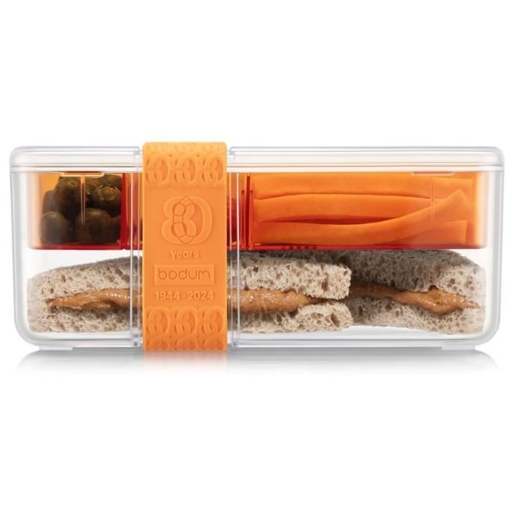 Lunch box compartimentée - BODUM - Bistro - Couverts - Orange Flame
