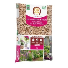 Paillage Massifs & Fleurs - OR BRUN - OBRPCLA6U - 6L - Plaquettes de b