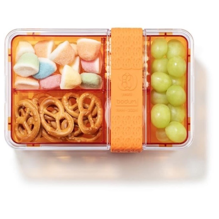 Lunch box compartimentée - BODUM - Bistro - Couverts - Orange Flame