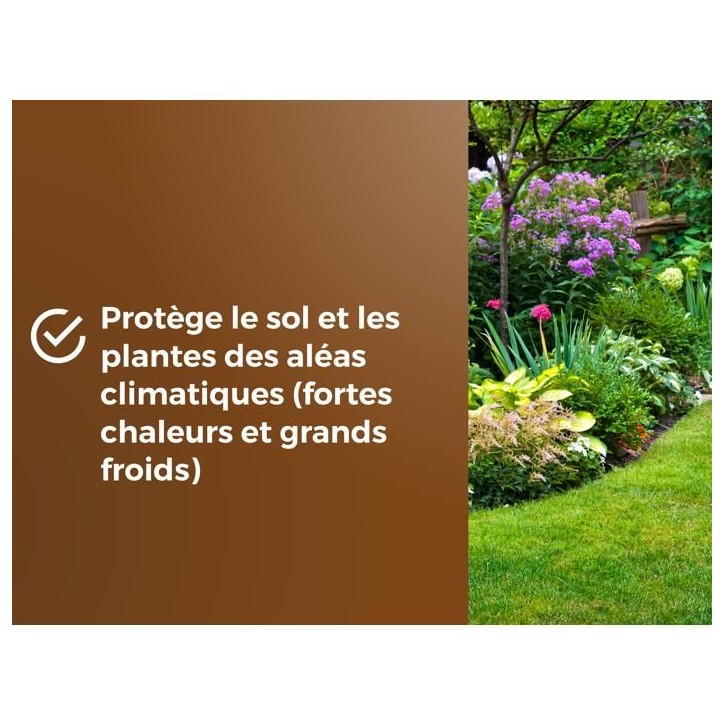 Paillage Massifs & Fleurs - OR BRUN - OBRPCLA6U - 6L - Plaquettes de bois naturel