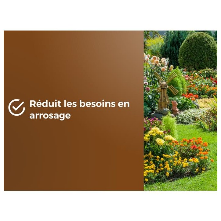 Paillage Massifs & Fleurs - OR BRUN - OBRPCLA6U - 6L - Plaquettes de bois naturel