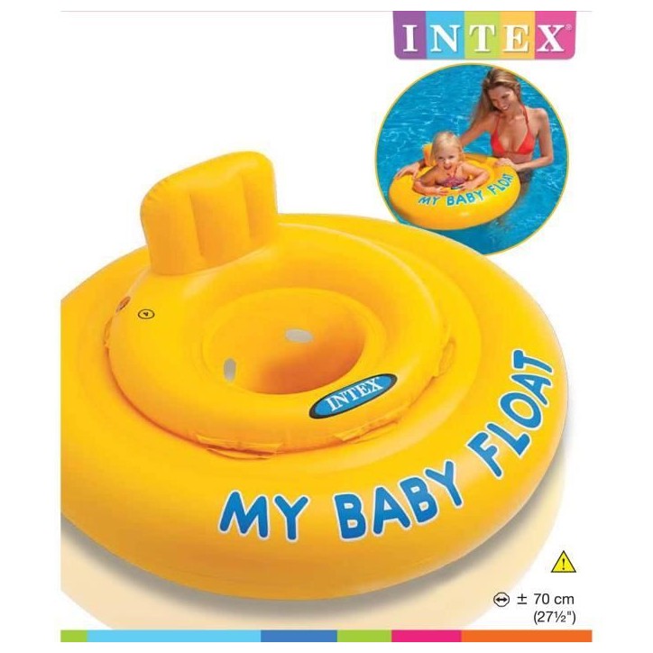 Bouée gonflable pour bébé - INTEX - Jaune - A partir de 6 mois - Mixte - 70 cm Bouée gonflable pour bébé - INTEX - Jaune - A partir de 6 mois - Mixte - 70 cm