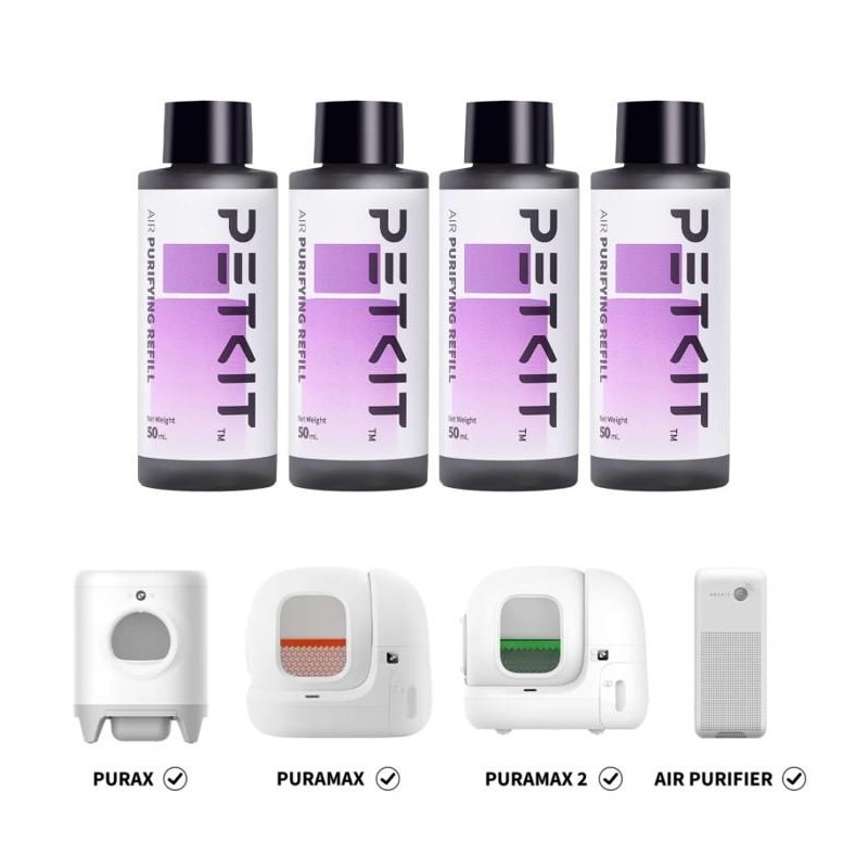 Lot de 4 recharges purifiantes - PETKIT pour Boîtier spray désodoris