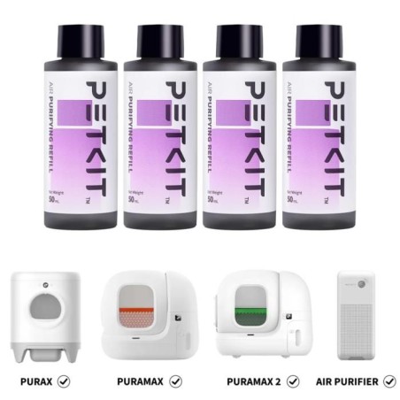 Lot de 4 recharges purifiantes - PETKIT pour Boîtier spray désodoris