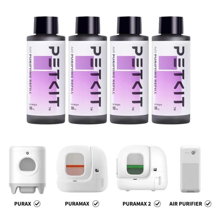 Lot de 4 recharges purifiantes - PETKIT pour Boîtier spray désodorisant - PETKIT - PURA AIR Smart