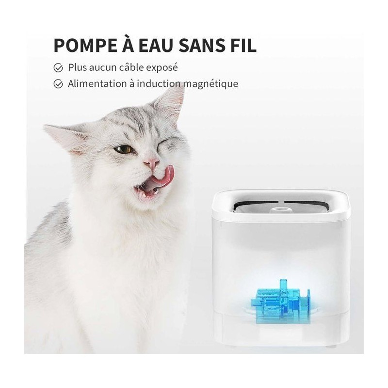 Fontaine a eau pour chat - EVERSWEET - SOLO - Cybertail - Blanc