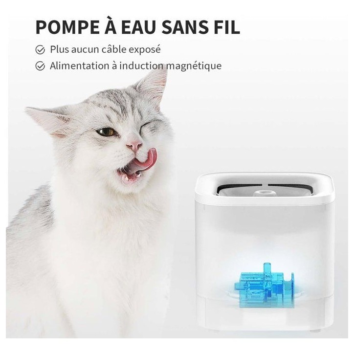Fontaine a eau pour chat - EVERSWEET - SOLO - Cybertail - Blanc