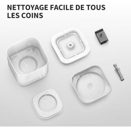 Fontaine a eau pour chat - EVERSWEET - SOLO - Cybertail - Blanc