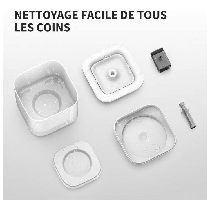 Fontaine a eau pour chat - EVERSWEET - SOLO - Cybertail - Blanc