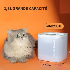 Fontaine a eau pour chat - EVERSWEET - SOLO - Cybertail - Blanc