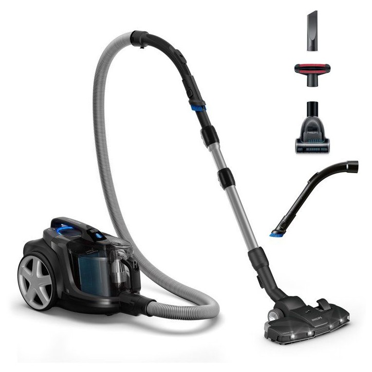 Philips FC9747/09 PowerPro Expert Aspirateur sans sac, avec accessoires, aspire 99,9 % de la poussiere, 900 W, noir