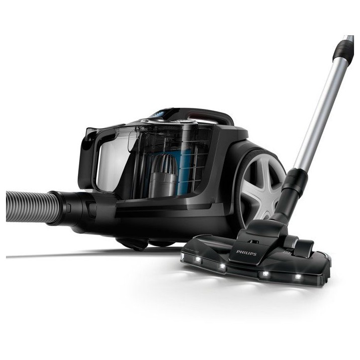 Philips FC9747/09 PowerPro Expert Aspirateur sans sac, avec accessoires, aspire 99,9 % de la poussiere, 900 W, noir