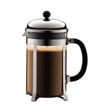 CHAMBORD - Cafetiere a piston BODUM , 12 tasses, 1.5 l, acier inox