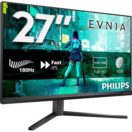 Ecran PC Gamer - Philips 27 - FHD 0.5ms 180Hz - Dalle Fast IPS - Ajustable en hauteur - 27M2N3200A