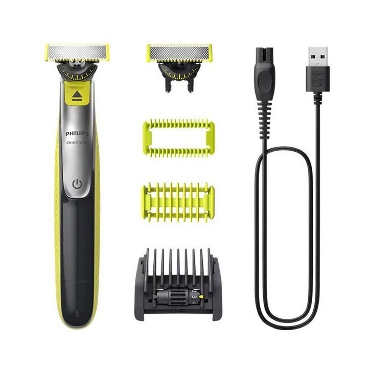 Rasoir éléctrique - PHILIPS - OneBlade Pro - Lame double sens - 14 réglages de hauteur - autonomie de 90 min