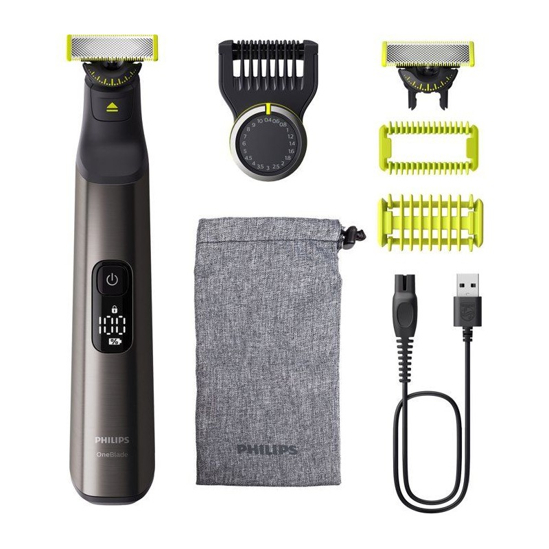Tondeuse barbe & corps - PHILIPS - OneBlade Pro 360 - 2 lames - Sabot