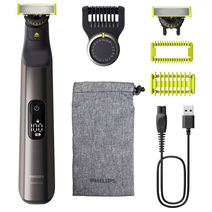 Tondeuse barbe & corps - PHILIPS - OneBlade Pro 360 - 2 lames - Sabot 14-en-1 - Autonomie 90 min Tondeuse barbe & corps - PHILIPS - OneBlade Pro 360 - 2 lames - Sabot 14-en-1 - Autonomie 90 min