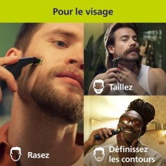 Tondeuse barbe & corps - PHILIPS - OneBlade Pro 360 - 2 lames - Sabot 14-en-1 - Autonomie 90 min