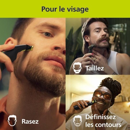 Tondeuse barbe & corps - PHILIPS - OneBlade Pro 360 - 2 lames - Sabot 14-en-1 - Autonomie 90 min