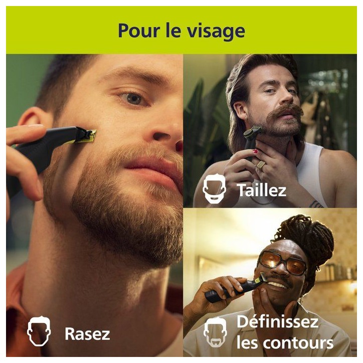 Tondeuse barbe & corps - PHILIPS - OneBlade Pro 360 - 2 lames - Sabot 14-en-1 - Autonomie 90 min Tondeuse barbe & corps - PHILIPS - OneBlade Pro 360 - 2 lames - Sabot 14-en-1 - Autonomie 90 min