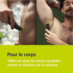 Tondeuse barbe & corps - PHILIPS - OneBlade Pro 360 - 2 lames - Sabot