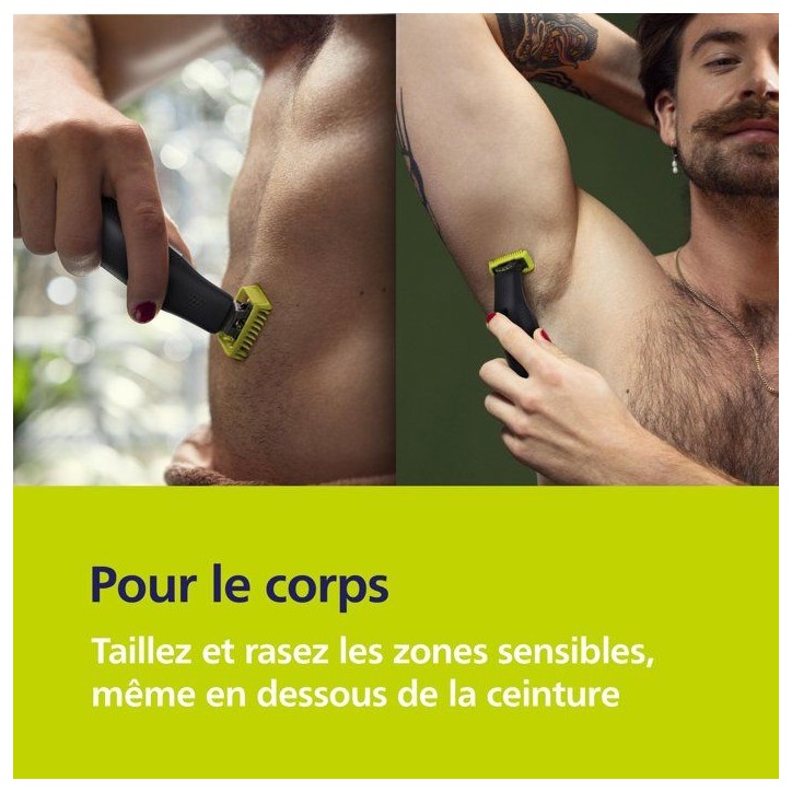 Tondeuse barbe & corps - PHILIPS - OneBlade Pro 360 - 2 lames - Sabot 14-en-1 - Autonomie 90 min Tondeuse barbe & corps - PHILIPS - OneBlade Pro 360 - 2 lames - Sabot 14-en-1 - Autonomie 90 min