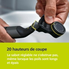 Tondeuse barbe & corps - PHILIPS - OneBlade Pro 360 - 2 lames - Sabot