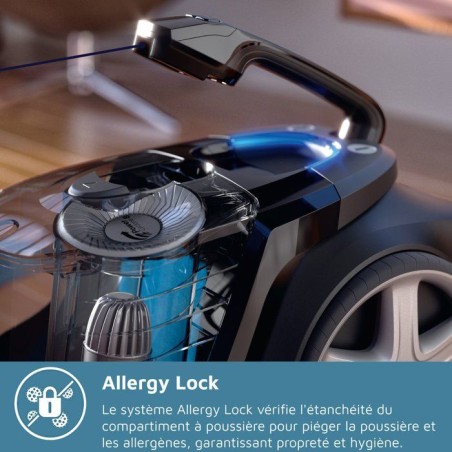 Aspirateur sans sac - PHILIPS - FC9745/09 - Aspirateur Série 7000 - 900W - PowerCyclone 8 - Bleu foncé