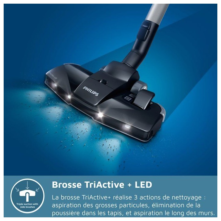 Aspirateur sans sac - PHILIPS - FC9557/09 - Aspirateur Série 5000 - 900W - LED - Noir intense