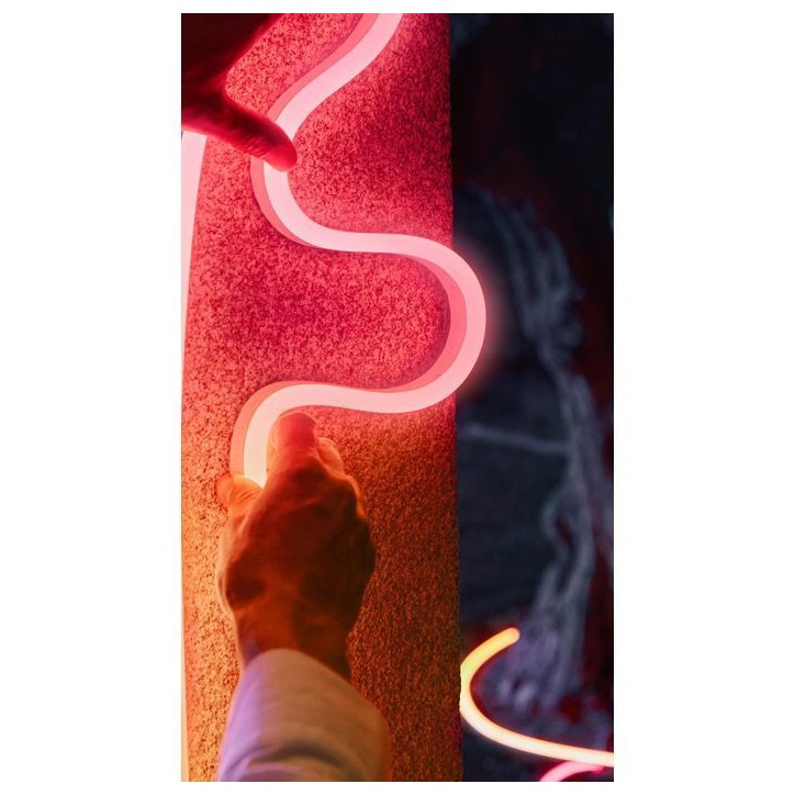 Ruban LED - PHILIPS HUE - Neon extérieur - 5 metres - 1100 lm - Ambiance - Ajustable - Résistant - Base tension