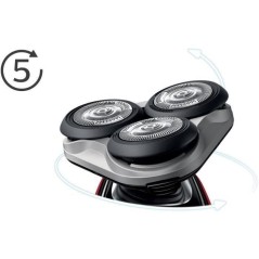 PHILIPS - Blister de 3 tetes pour rasoirs de la série S5000 (S5xxx) -